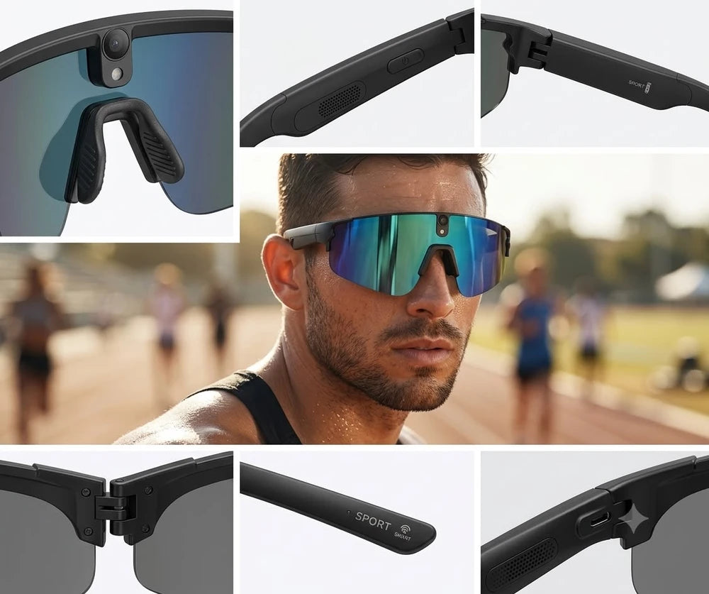Gafas Inteligentes para ciclismo con Cámara y Bluetooth  SMART GLASSES IA