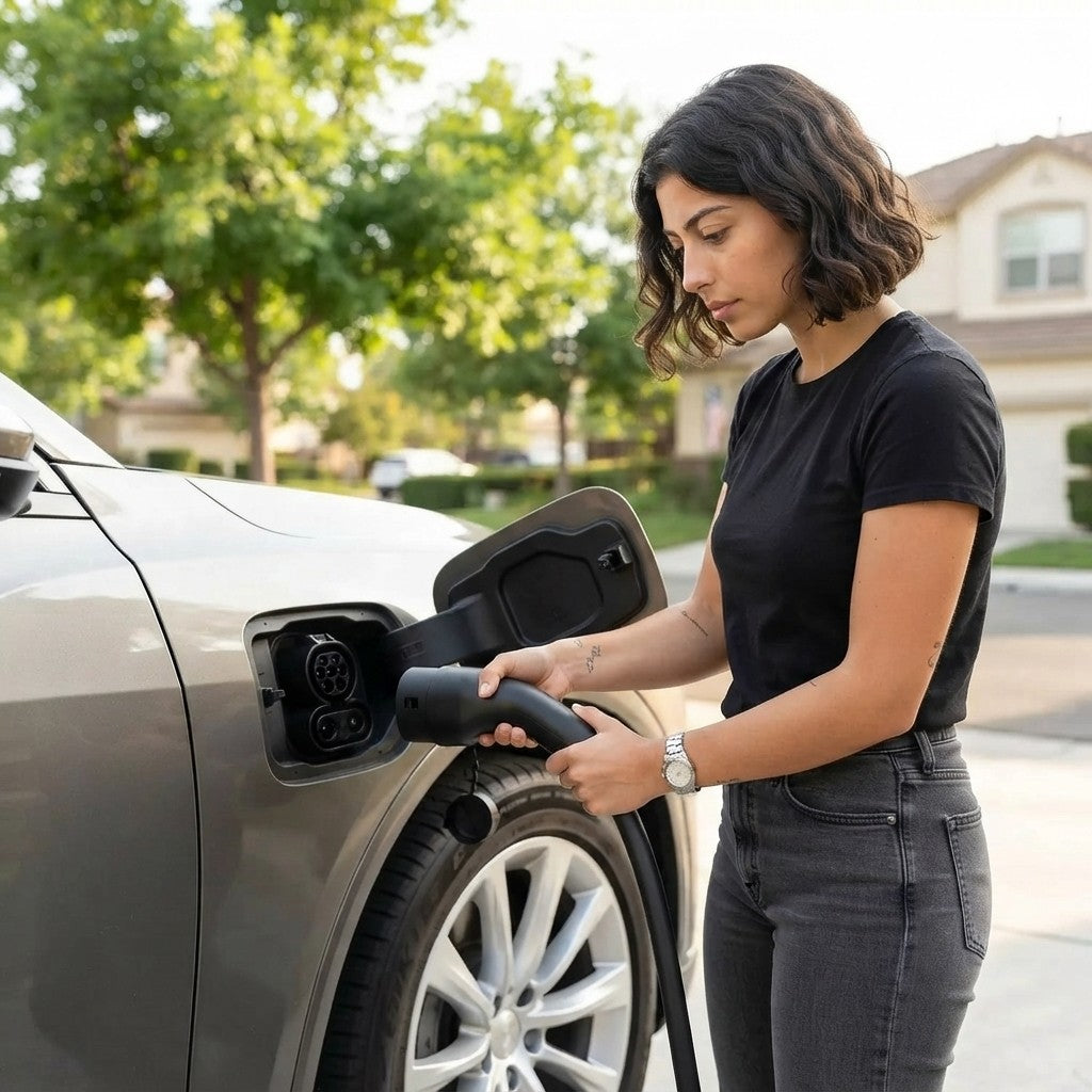 Adaptador de Vehículo eléctrico ccs1 a ccs2.